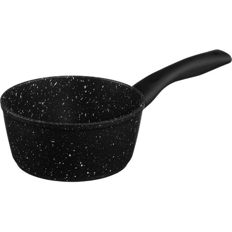 Casserole en aluminium de 16 cm avec revêtement effet pierre noire ou marbre, livraison gratuite (1/5)