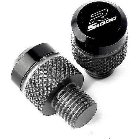 Accessoires moto pour BMW S1000R, S1000XR, S 1000 RS, 1000 XR (2021-2022) : bouchons de rétroviseurs en aluminium CNC M101,25, vis et boulons. Couleur : gris. (1/4)