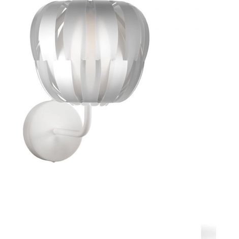 Silberne Wandlampe aus Metall Cm. 29 x 31 x 33 Stunden