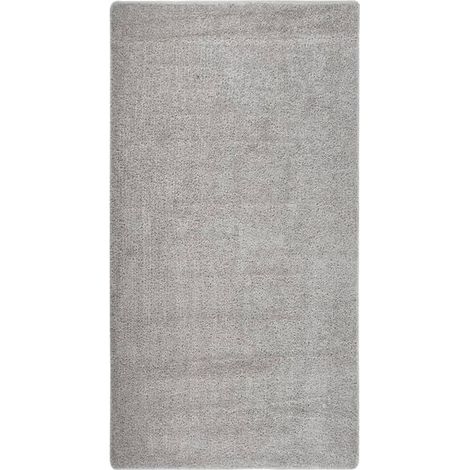 Tapis à poils longs antidérapant gris clair, 80 x 150 cm (1/5)