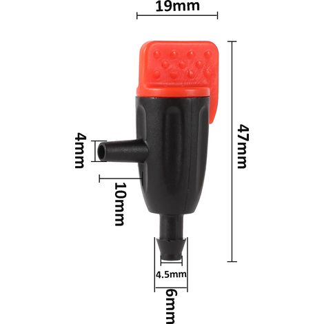 (0-40 L Rouge) 20 goutteurs réglables pour micro-irrigation, régulateurs et émetteurs pour l'arrosage des plantes grasses, des massifs et des fleurs de jardin. (1/4)