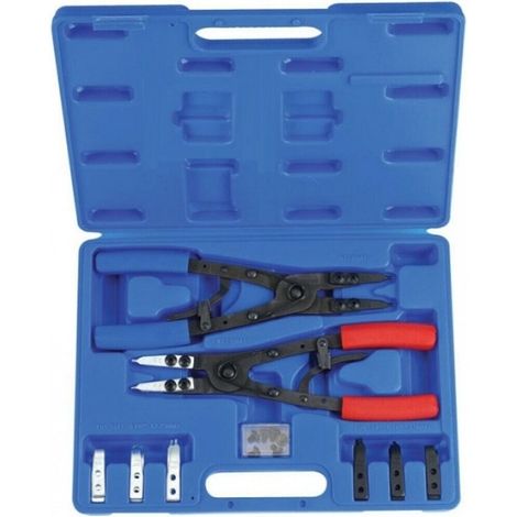 Set 2 pinze con punte intercambiabili per anelli seeger interni esterni A.07210 (1/4)