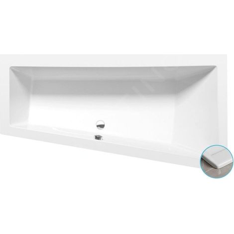 ANDRA R SLIM Baignoire asymétrique 180x90x45cm, blanc (1/5)