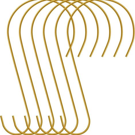 Lot de 4 Crochets en S Suspension, Crochet Plante en 30 CM pour 10KG Suspension pour Cuisines, Garages, Jardins, Lanterne(Or) (1/3)