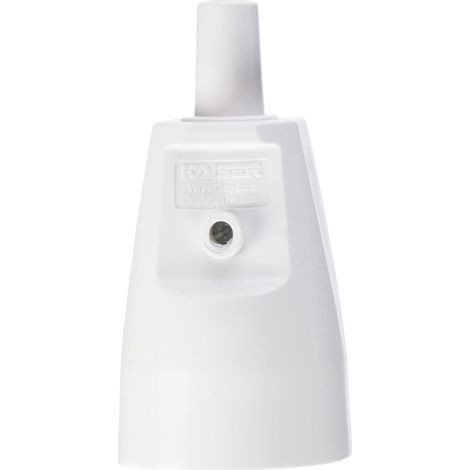 Unitec 40530L Giunto Schuko con Protezione Antipiega, infrangibile, Bianco