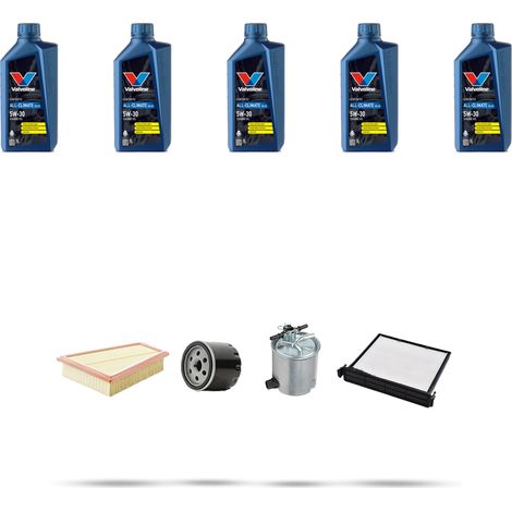 Kit tagliando 4 FILTRI e 5L OLIO compatibile con Renault Megane II 1.5 dci 63kw Dal 2005 (1/5)