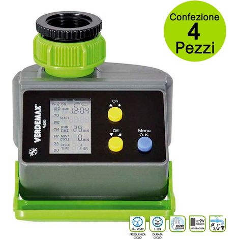 Multipack da 4 pz programmatore digitale irrigazione centralina digitale verdemax 9480