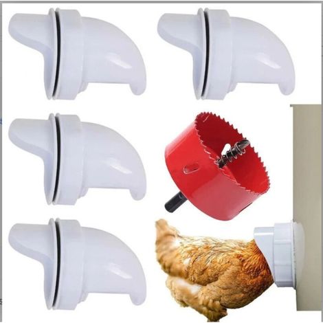 1 Distributeur automatique, 6 orifices, scie cloche 7,6cm, résistant pluie, pour seaux, fûts, poules (1/5)