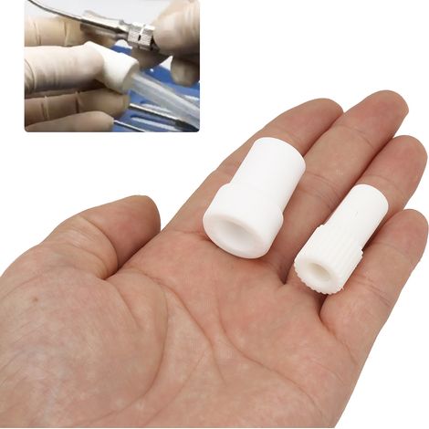 Lot de 2 raccords convertisseurs d'éjecteur pour tuyau d'aspiration dentaire, matériel chirurgical jetable pour dentiste (1/5)