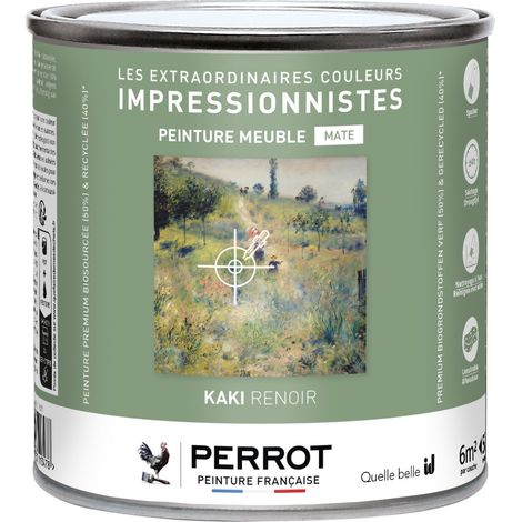 PEINTURE MATE POUR MEUBLE KAKI RENOIR 500ML  - PERROT