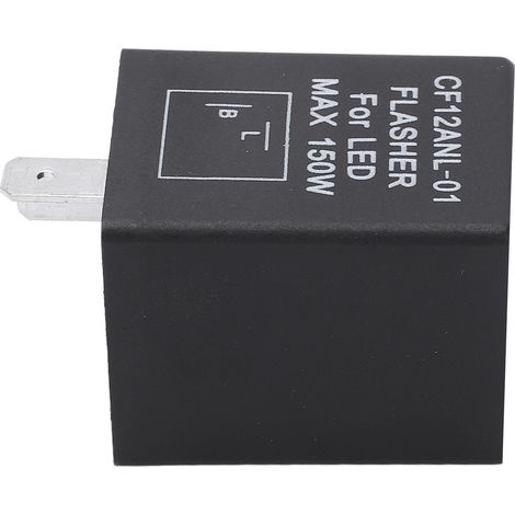 Relais Clignotant 2 Broches 10A 0,1W à 150W Haute Puissance Compact pour Voiture Moto Scooter Véhicule Électrique 12V (1/5)