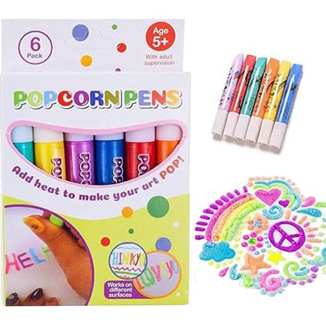 Magie 3D Coffret de 6 stylos à bulles popcorn, kit peinture portable (1/5)