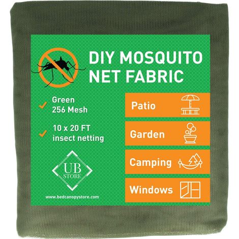 Filet Moustiquaire Vert 3 x 6 Mètres Protection Anti Insectes pour Jardin (1/4)