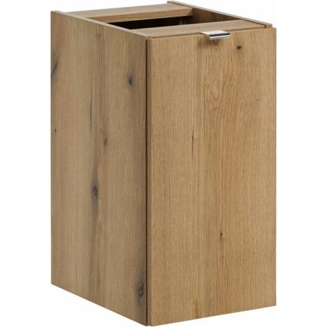 Badezimmer-Aufbewahrungsschrank VANO – 1 Tür – Farbe Eiche – B30 × T57 × H39 cm – Zum Aufhängen