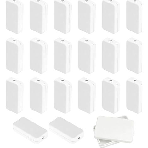 Waterproof Junction Box 55x35x15mm, Mini ABS White Distribution Box for Electrical and Outdoor Projects (1/5)