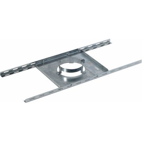 Support plancher galva réglable pour double paroi isolé Ø125-180 – Traverse recoupable pour conduits TEN Opsinox
