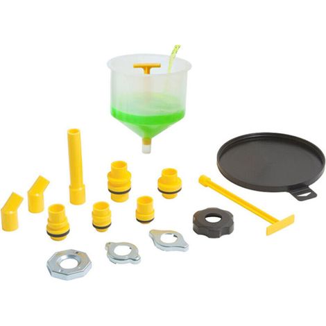 Jeffergarden Jeu d'entonnoirs de remplissage de liquide de refroidissement 15 pcs,Kit de Remplissage Universel de Liquide de Refroidissement Longue Durée, Anti-déversement pour Voitures