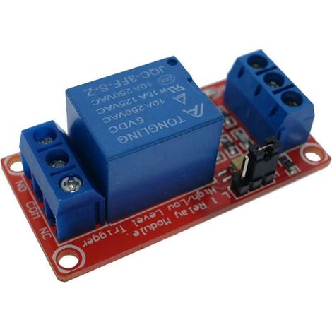 Carte d'extension pour Arduino avec module relais 5 V à 1 canal et prise en charge des niveaux haut et bas (2X One Channel 5V Relay Module Board) avec optocoupleur. (1/5)