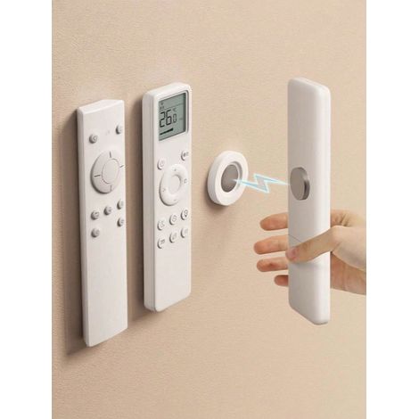 Support pour télécommande magnétique (10 pièces) - organiseur mural sans perçage avec magnétisme puissant, étagère de rangement flottante pour salon (1/5)