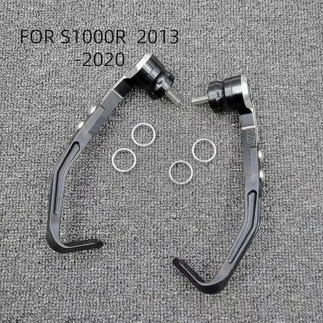Accessoires moto : Poignée de frein avec protège-mains réglable CNC pour BMW S1000R, S1000RR, HP4, S1000XR et S1000R (2013-2020), noir. (1/5)