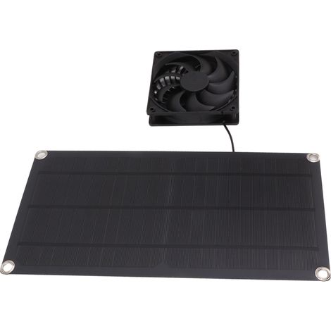 Solarbetriebener, tragbarer monokristalliner Siliziumlüfter, 10 W, IP65 wasserdicht, für 18-V-Camper (1/5)
