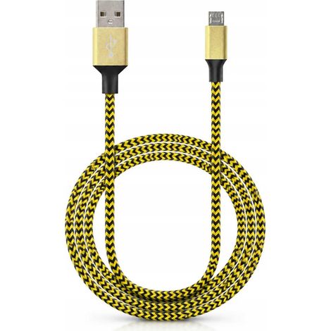 Cavo microUSB a ricarica rapida, 1 m, 2,4 A, rinforzato per auto (1/5)