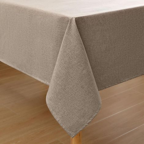 Abwaschbare Tischdecke Leinenoptik 140x180 cm mit Lotuseffekt (1/5)