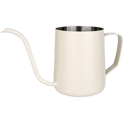 Arrosoir blanc de 350 ml pour petites plantes d'intérieur - Mini arrosoir en acier inoxydable - Long bec - Arrosoir de jardin pour plantes d'intérieur et plantes succulentes (1/4)