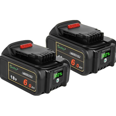 Batterie d'outil électrique, capacité 6Ah, BMS intégré, 2 PCS 6Ah batterie (1/2)