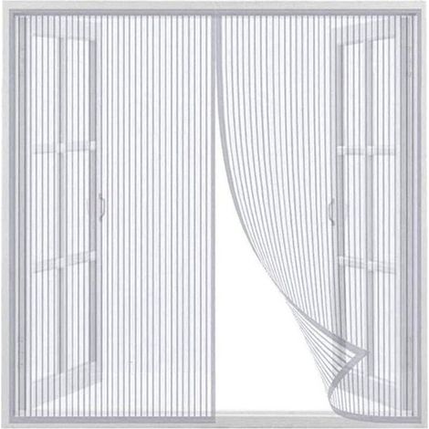Moustiquaire Transparente Universelle pour Fenêtre 100x150cm, Moustiquaire Magnétique Maille, pour Porte Rideau de Balcon (1/4)