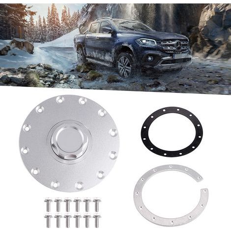 Accessoire de modification automobile : bouchon/couvercle de réservoir de carburant auxiliaire en alliage d'aluminium. (1/5)