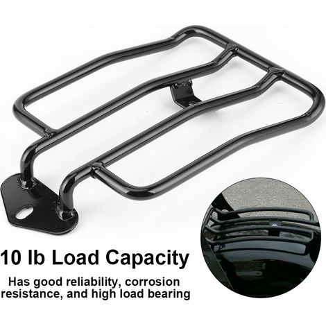 Porte-bagages arrière monoplace pour moto XL883 1200 (2004-2015), noir (1/5)
