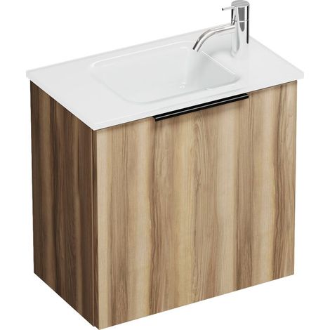 Burg Eqio Glas-WT+WT-Unterschrank Frassino Dekor Cappuccino/Weiß GR0200
