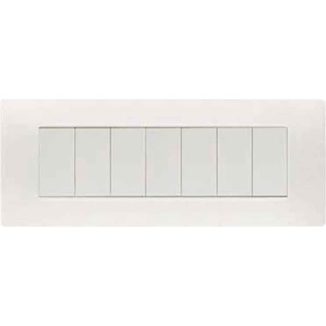 Placca Flexa Tecnopolimero Bianco Nea 7 Moduli Simon Urmet 11807.BN
