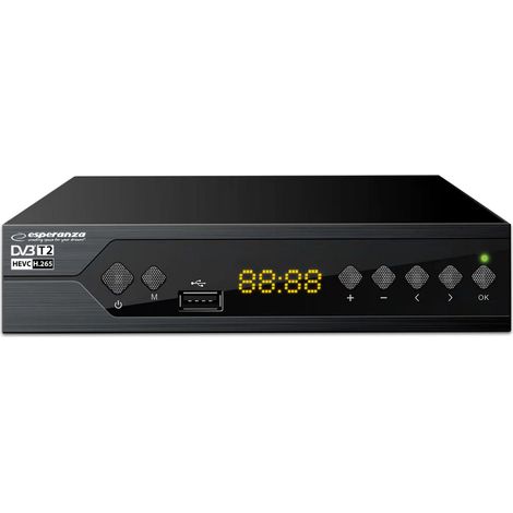 Esperanza Dvb-T2 H.265/Hevc Receptor Tv Digital Terrestre Ev107P