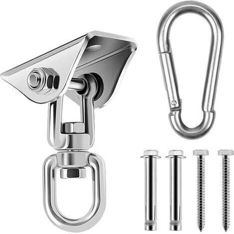 Pr Heavy Duty Stainless Steel Ceiling Hook, 360° Rotation Hanging Swing Hook, Ceiling Bracket Mounting Hook for Hanging Chair Punching Bag Boxing Hammock Yoga (1/5)