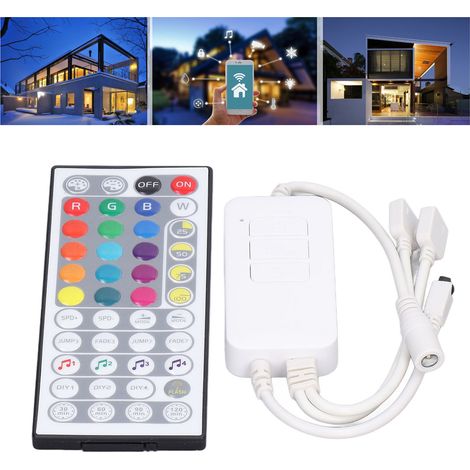 Contrôleur LED 44 touches RGB WiFi Contrôleur ruban LED DC5V-24V Compatible Google Home Mode scénario DIY (1/5)