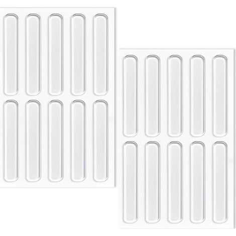 20 Pièces Tampons de Protection Transparents, 6.3 cm Pare-Chocs de Meubles en Silicone, Tapis Anti-Bruit Adhésives pour Portes d'Armoires, Cuisine, Salle de Bain, Bureau (1/5)