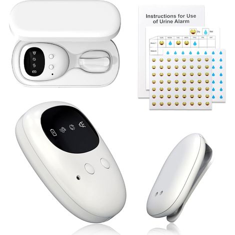 Alarme Stop Pipi sans Fil, Alarme Pipi au Lit Enfants sans Fil avec Sons & Vibrations, Zone d'action de 10 à 20 m, 3 Modes, Rechargeable par USB-C, pour Enfants, Personnes âgées