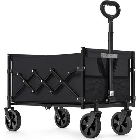 Songmics – Chariot de jardin pliable 180 kg – 4 roues renforcées dont 2 pivotantes – Dimensions pliées 42 x 18 x 68 cm – Poids 5 kg