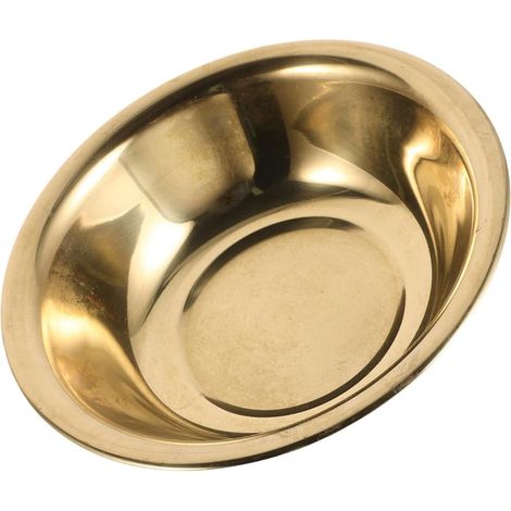 Lavabo en Acier Inoxydable, Bassin de Lavage Visage Rond Doré, Résistant aux Taches 22cm pour Plan de Travail et Camping-car (1/5)