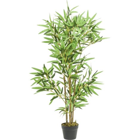 Bambou artificiel 552 feuilles 120 cm vert (1/4)