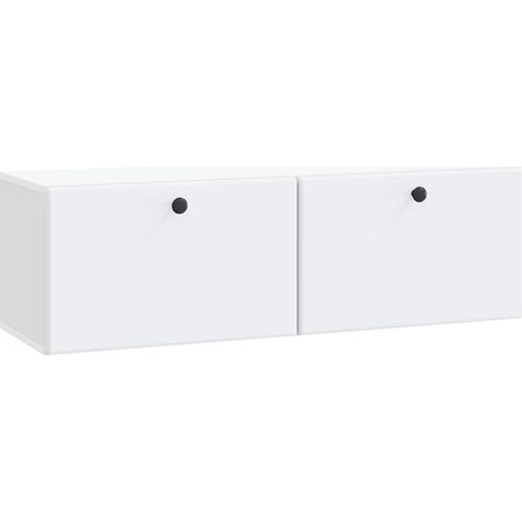 Wall-Mounted TV Cabinet 98 x 31 x 30 cm White Engineered Wood vidaXL (1/5)