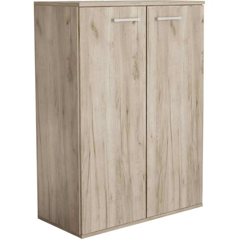 Mobiletto da interno a 2 ante in nobilitato bilaminato bianco Linea Classic -  Gray