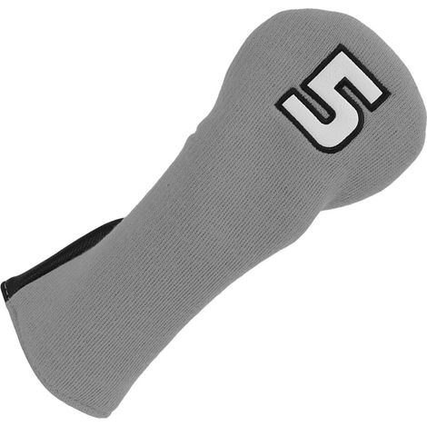 Protège-clubs de golf résistants en tricot, imperméables et en PU pour l'extérieur, gris et noir. (1/5)