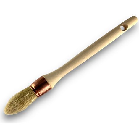 Pinceau de Pouce à rechampir Brosse ronde Soie Blanche Diamètres variés - Quantité x 1 - Soie n° 4 - Ø 25 mm
