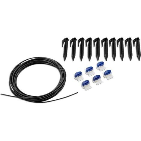 Kit réparation câble robot tondeuse – Câble périphérique 5m – 6 coupleurs – 10 agrafes – Installation sécurisée pour pelouses (1/2)