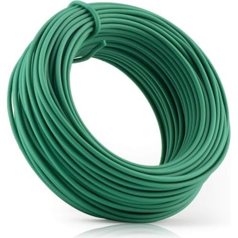 Sujeción flexible para plantas, 20 m - Verde - Para jardín, oficina y hogar - Alambre de soporte flexible de 2,5 mm de diámetro (1/5)