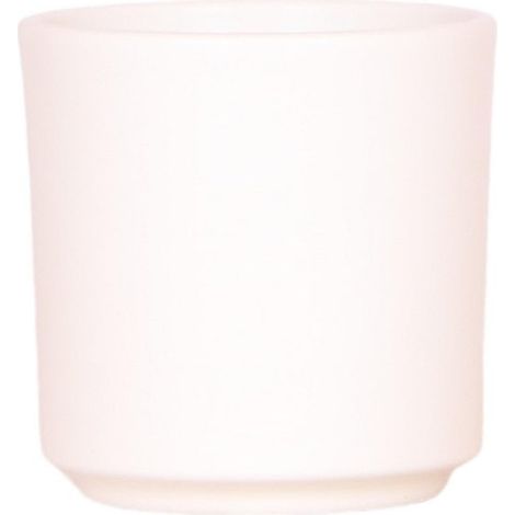 Cache-pot Simplicity en Céramique Design Minimaliste Rond pour Plantes d'Intérieur Blanc 9 cm - PANGIVO