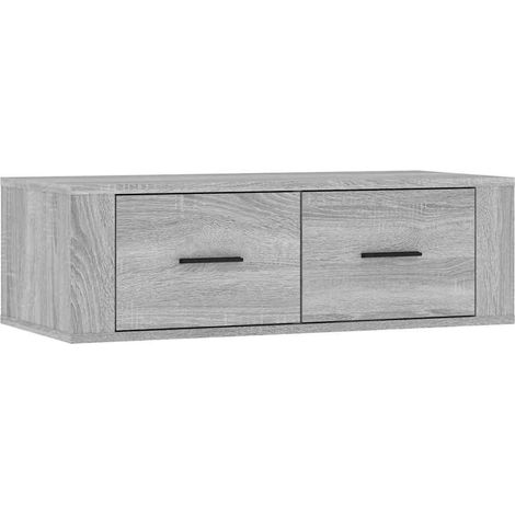 Meuble TV suspendue, Étagère TV, Meuble de Salon, Sonoma gris 80x36x25 cm Bois d'ingénierie OIB6937E (1/5)